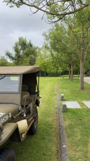 Official ceremony at American Normandy Cemetery #jeep #omahabeach #americannormandycemetery #ww2history