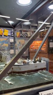 An incredible diorama in the hold of the Jeremiah O'Brien Liberty Ship. The scene is set, of course, at Omaha Beach in June 1944, near WN65 and the Easy-Red sector.  #omahabeach #ww2 #jeremiahobrien #sanfrancisco