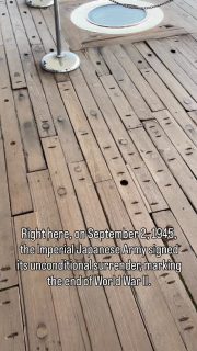 Right here, on September 2, 1945, the Imperial Japanese Army signed its unconditional surrender, marking the end of World War II.  #pearharbor #ussmissouri #ww2 #peace